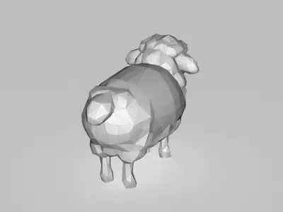 Sheep Low poly Low-poly 3D model