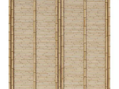 Bamboo branch wall panel 3D model