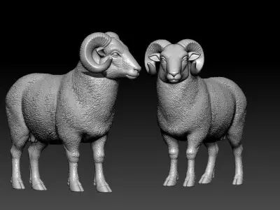 Sheep model - Goat statue urban vibes 3D print model
