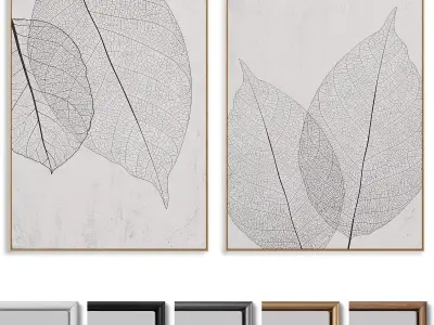 Abstract Painting Frame set 3D model 163