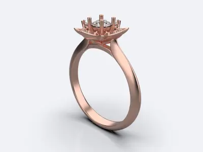 Engagement ring  Wedding rings 3D print model