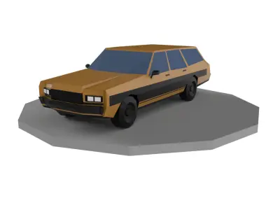 Classic Car LowPoly Low-poly 3D model