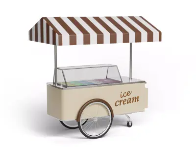 Ice cream cart 02 3D model