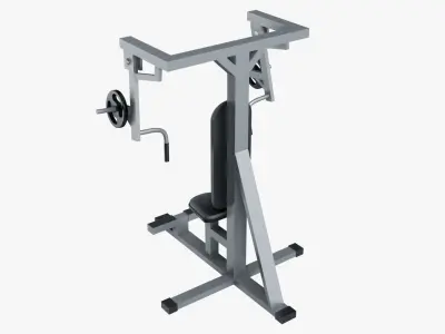 Chest Press Machine Low-poly 3D model purchase