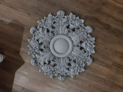 Round Rosettes collection 01 - 3d stl models for CNC 3D print model