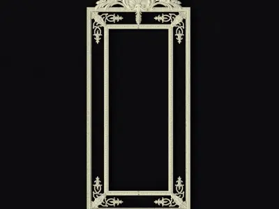 carved frame for mirror 3D model 2