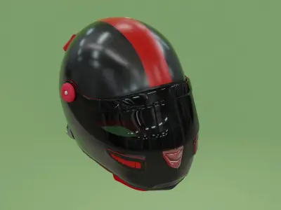 Racing Helmet Free low-poly 3D model