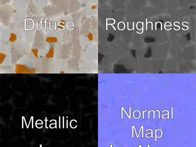 Fluffy Abstract Patterned Rug for Cozy Interiors Low-poly 3D model