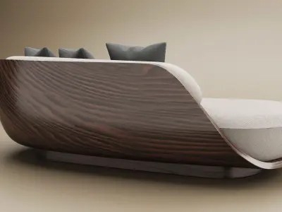 modern sofa 3D model 11