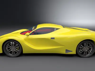 Custom Car 3 Low-poly 3D model