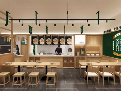 restaurant Low-poly 3D model