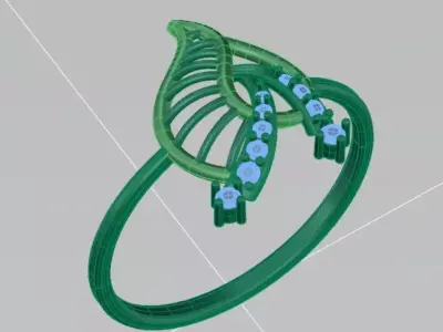 Women solitaire ring 3D print model