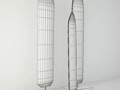 Shields Wood Standing Decoration 3D model