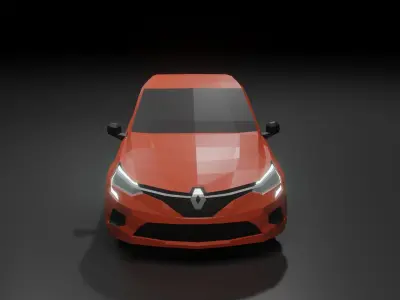 Renault Clio 2020 low poly 3D model Low-poly 3D model
