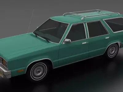 Fairmont 4dr Station Wagon 1978 Low-poly 3D model