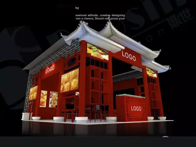 Booth - Area - 6X6-3DMAX2009-04 3D model