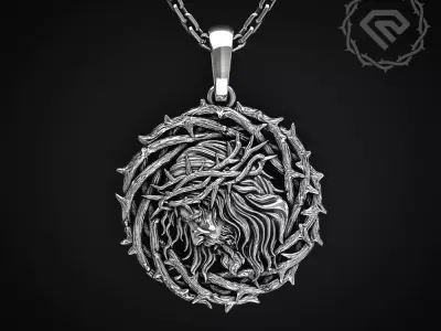 PENDANT IN THE FORM OF THE CROWN OF THORNS OF JESUS THE SAVIOR 3D print model