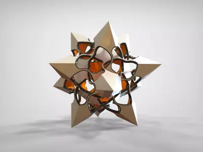 Geometric Sculpture 03 Low-poly 3D model