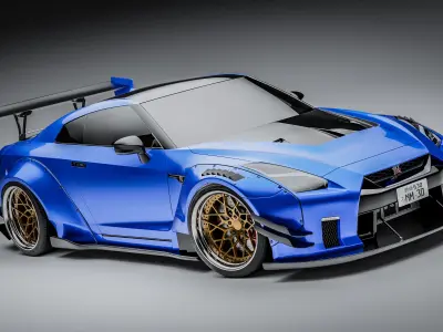 Nissan GTR R35 Liberty Walk Type 2 3D model