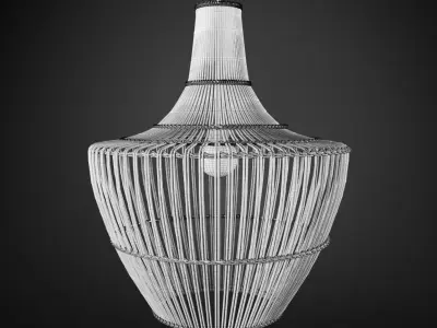 Arwen Wicker Pendant Light CB2 3D model