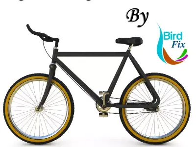 Fixed Gear Bicycle Low-poly 3D model