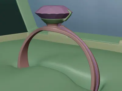 Gold Ring with Stand 3D model