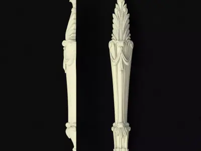 Central decor ornament for furniture 3D model 910