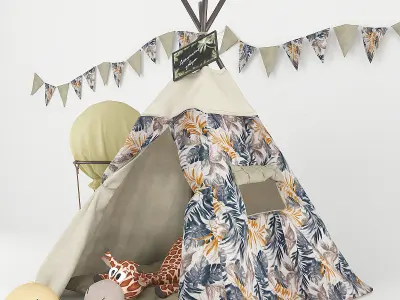 Wigwam for children 3D model