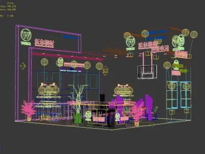 Showroom - Area -6X6-3DMAX2009-020 3D model