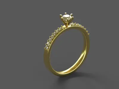 High-Quality 3D Ring Model Pack 4 Low-poly 3D model