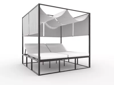 Poolside Cabana 02 3D model