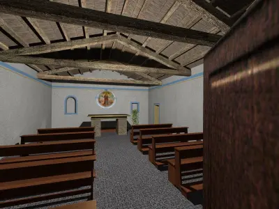 Country Church of Santa Reparata - Sardinia - Italy 3D Low-poly 3D model