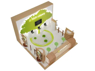  Booth Exhibition Stand a47 3D model