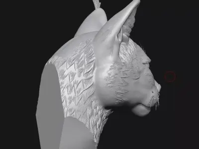 lynx sculpture 3D print model