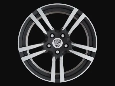 Porsche Panamera 970 Turbo Rim Low-poly 3D model