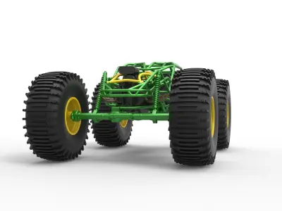 Rock bouncer on low-pressure wheels Scale 1 to 25 3D print model