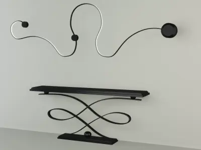 center with luminaria wall decoration 3D model