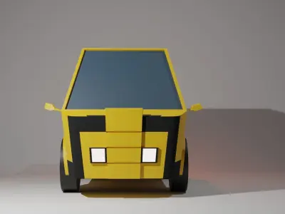 Low poly pick up truck Low-poly 3D model