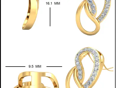 Solitaire Women Pendant 3dm STL OBJ FBX Renders Details 3D print model 76