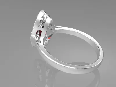 Art deco ring 3D print model 15