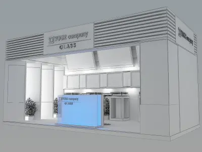 Booth Exhibition Stand a434b 3D model