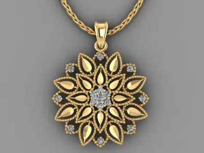 Flower Pendant  3D print model