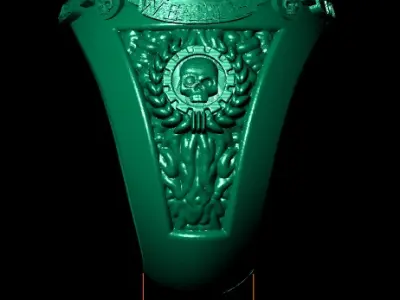 COMPASS AND SKULL FACE RING 3D PRINTABLE MODEL 3D print model