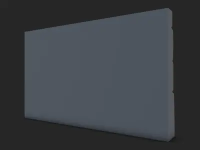 Mossy Stone Wall Detail Mesh 3D model