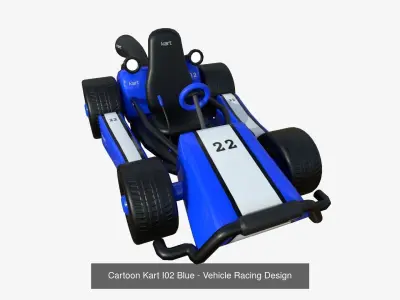 10 Cartoon Kart I Collection - Vehicle Racing Design 3D Model Pack
