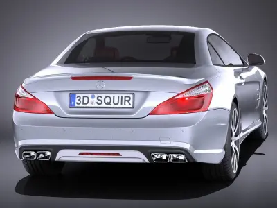 Mercedes - Benz SL 63 AMG 2015 VRAY 3D model
