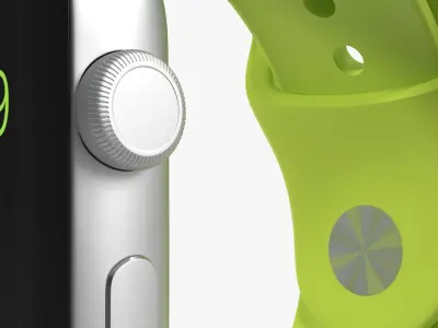 Apple Watch Sport Green 42mm Low-poly 3D model