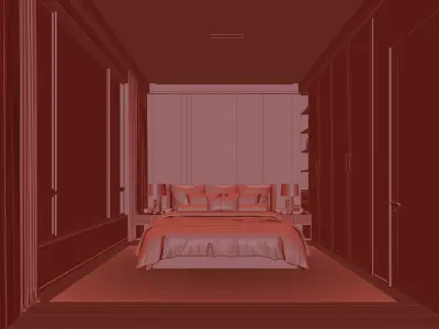  Chinese Bedroom interior 145 3D model