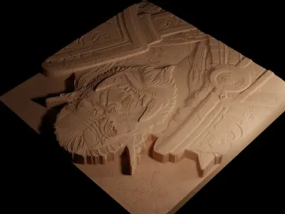 Orc CNC 3d Print High Relief Sand Casting 3D print model