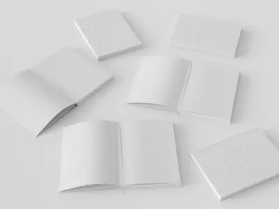 open and closed coffetable books  by soho house  3D model